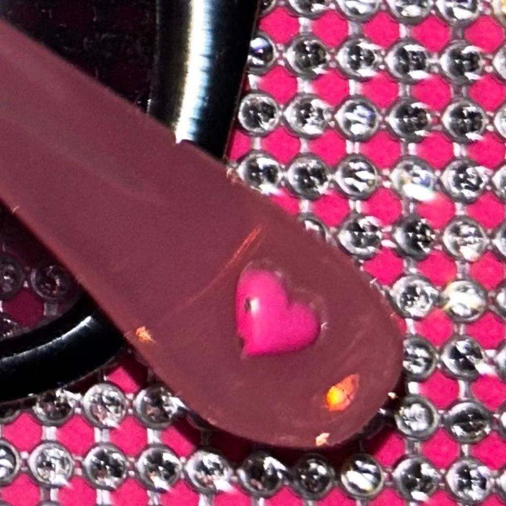 Betsey Johnson Classic sunglasses black pink rayban style frames vintage heart - Picture 9 of 10